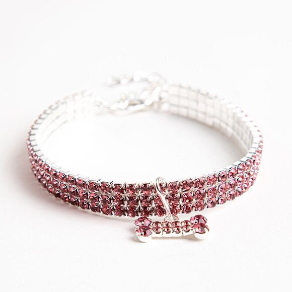 NEW COLOUR CHOICE Fashion Rhinestone Pet Collars - Picture 1 of 6